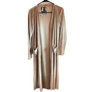 Young Fabulous & Broke Rose Gold XS Full Length Cardigan